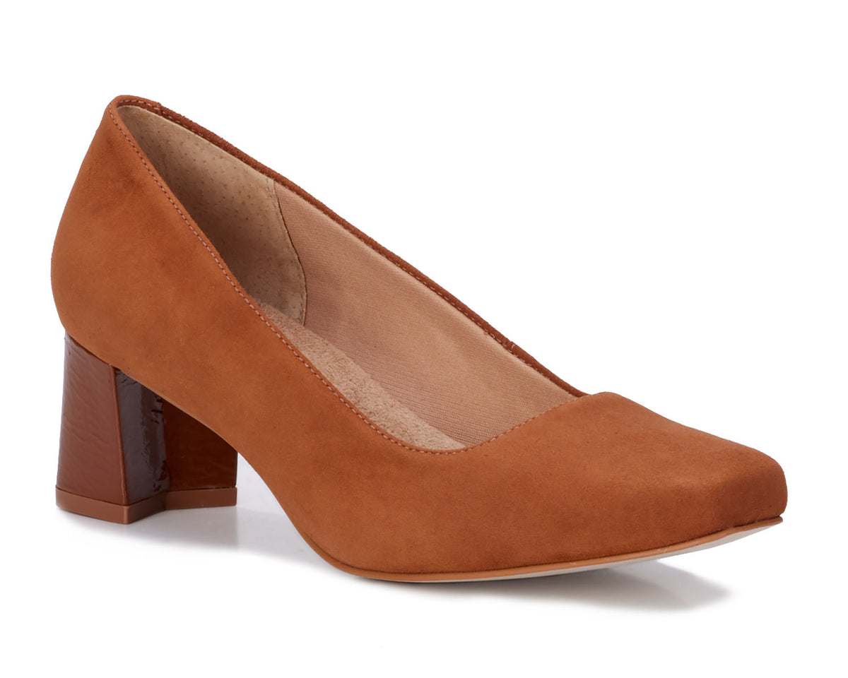 #Color_Tan Suede/Patent Leather
