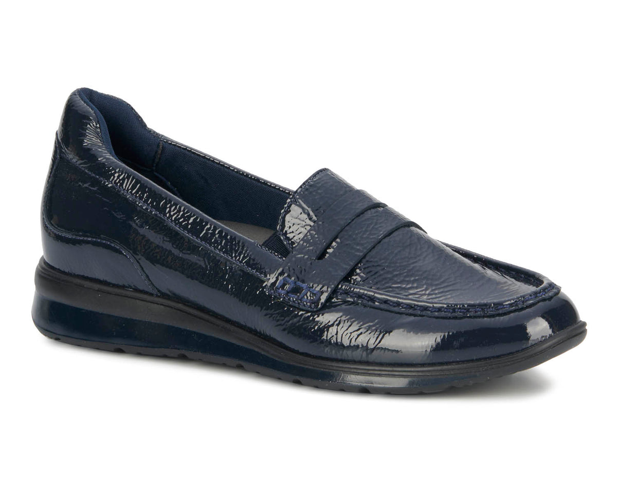 #Color_Navy Crinkle Patent
