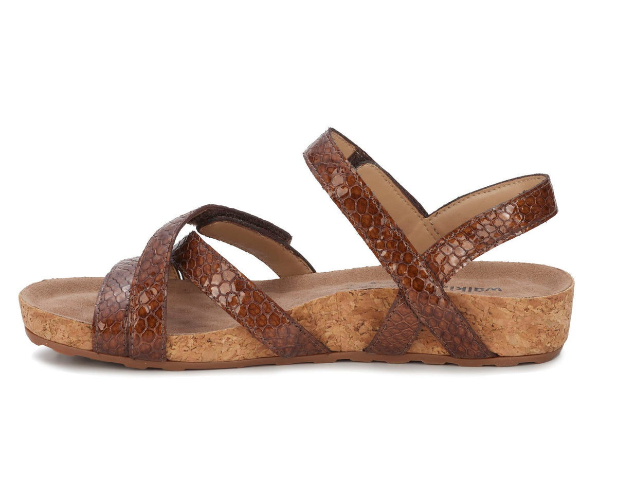 #Color_Nutmeg Snake Print Patent