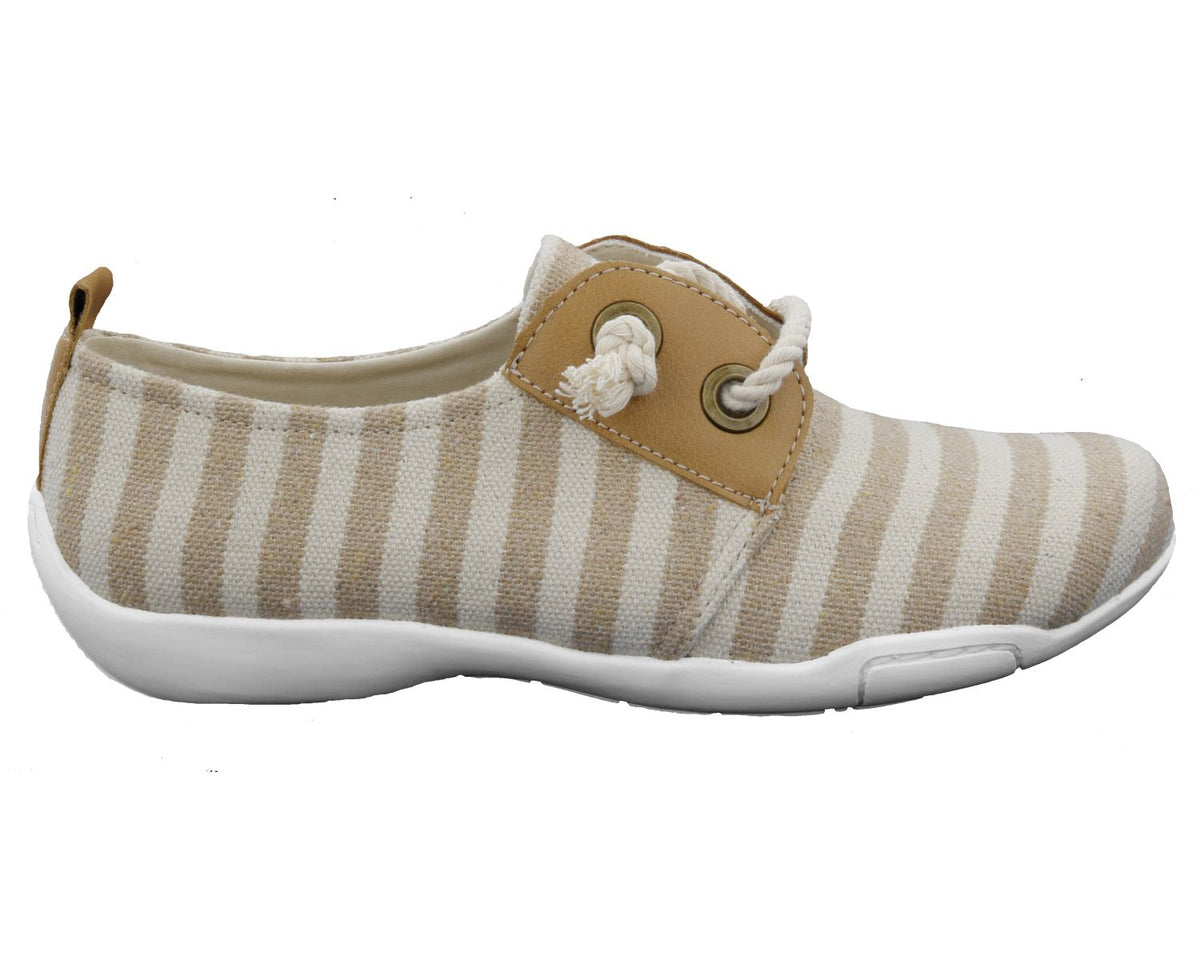 #Color_Sand/Cream Stripe Canvas