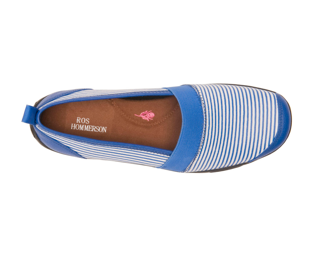 #Color_Blue/White Stripe Leather