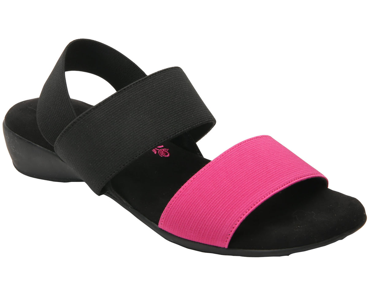 #Color_Black/Fuchsia Stretch Fabric