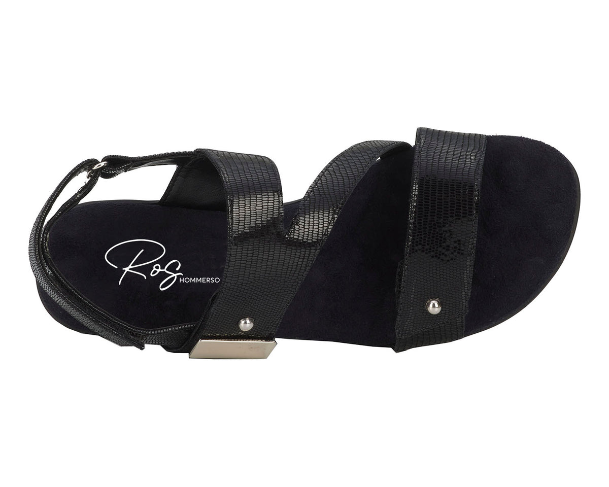 #Color_Black Patent Lizard Print Leather