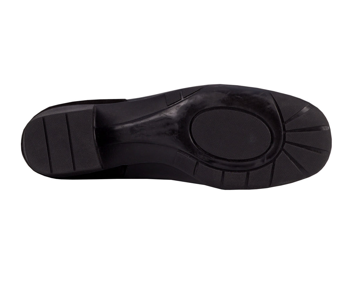 #Color_Black Leather/ Stretch Suede Fabric