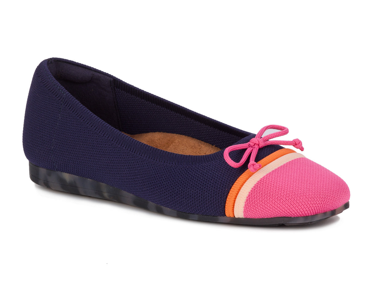 #Color_Navy/Pink Multi Knit