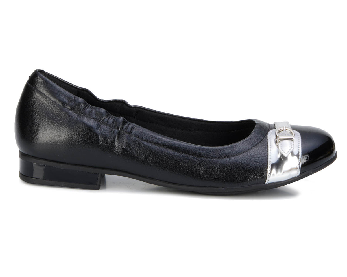 #Color_Black Shiny Tumbled Leather