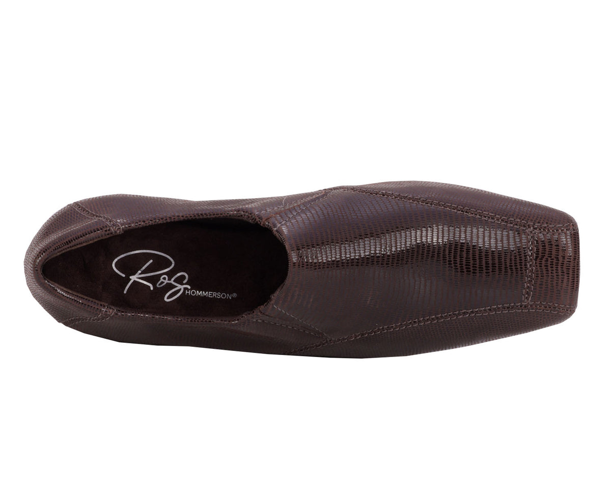 #Color_Brown Lizard Print Leather