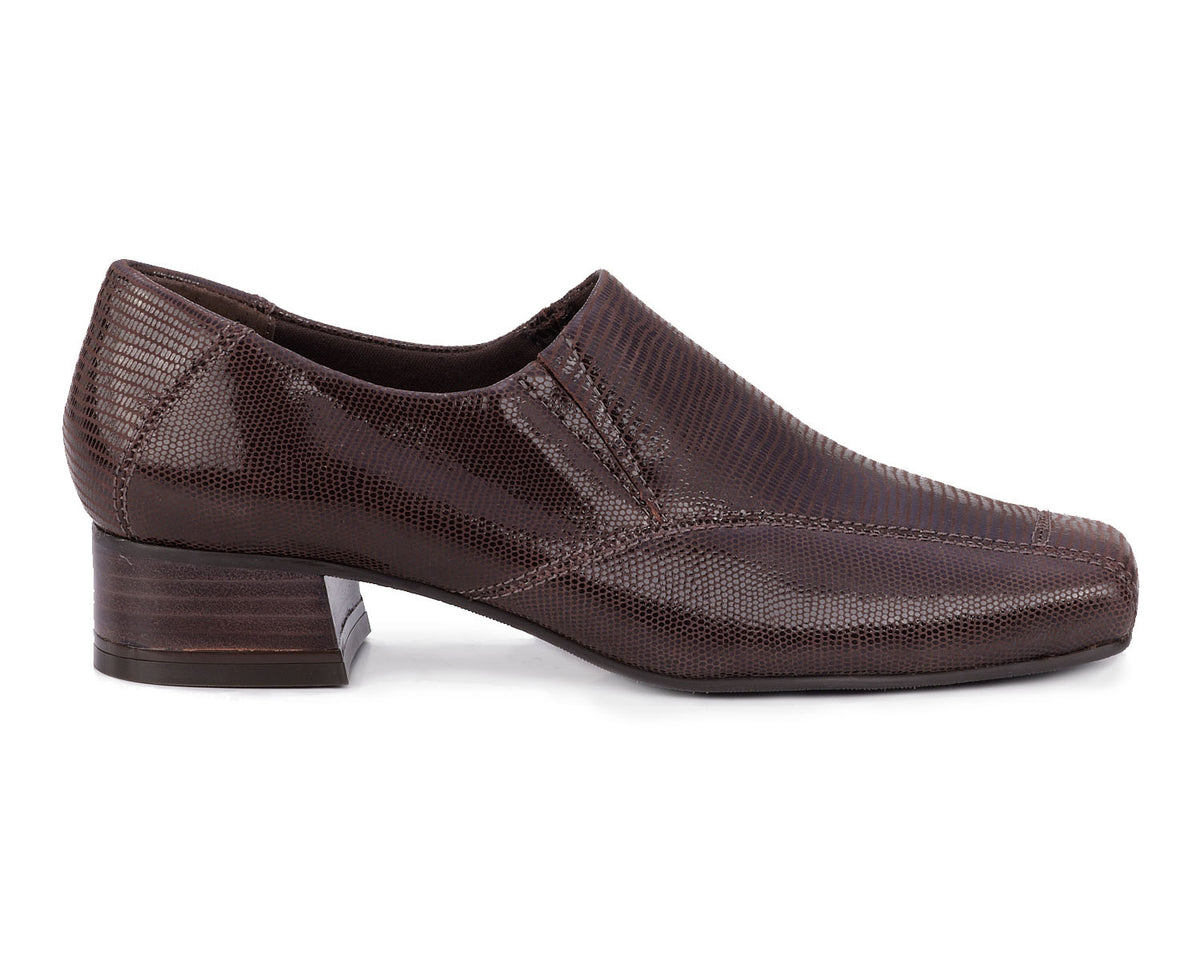 #Color_Brown Lizard Print Leather