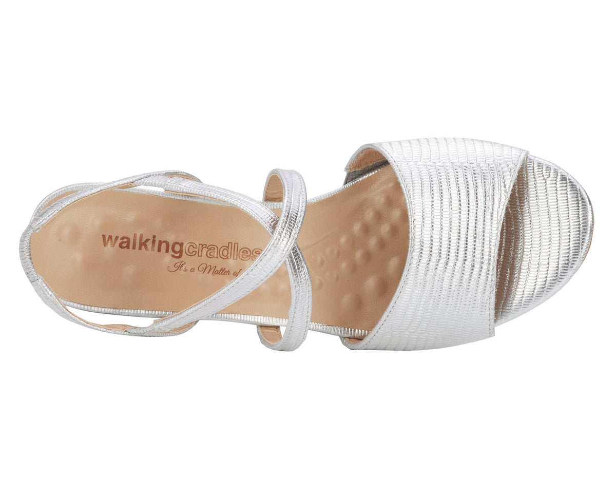 #Color_Silver Lizard Print Leather