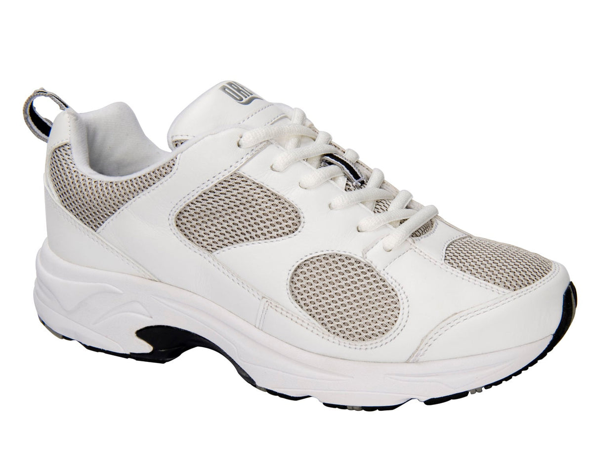 #Color_White Leather/Grey Mesh