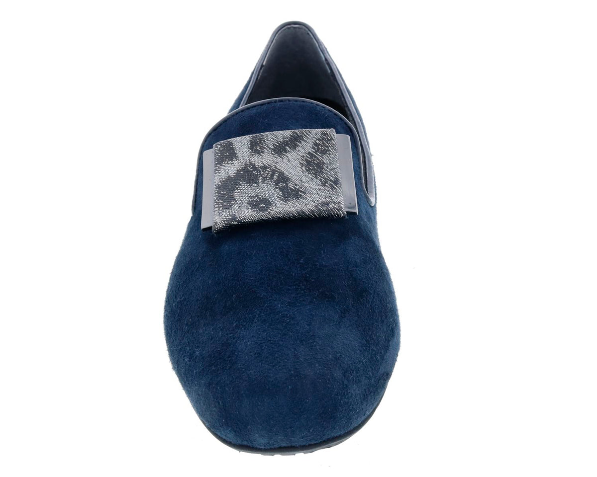 #Color_Navy Suede Leather