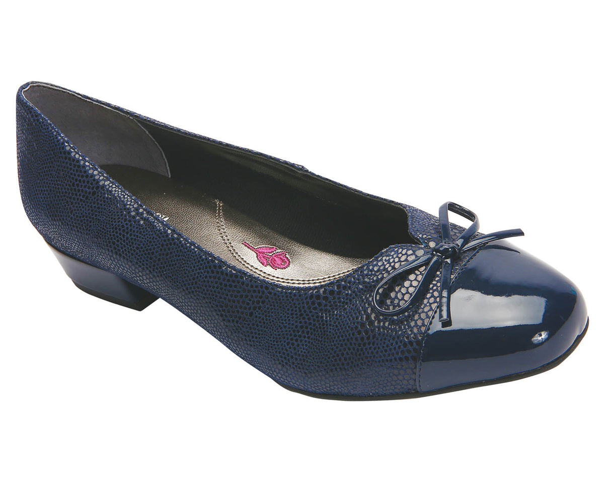 #Color_Navy Lizard Print Leather