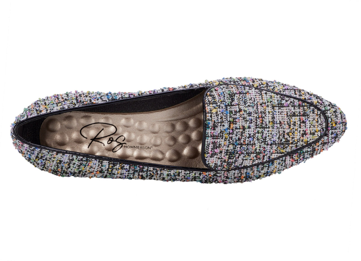 #Color_Multi Boucle Fabric/Black Patent