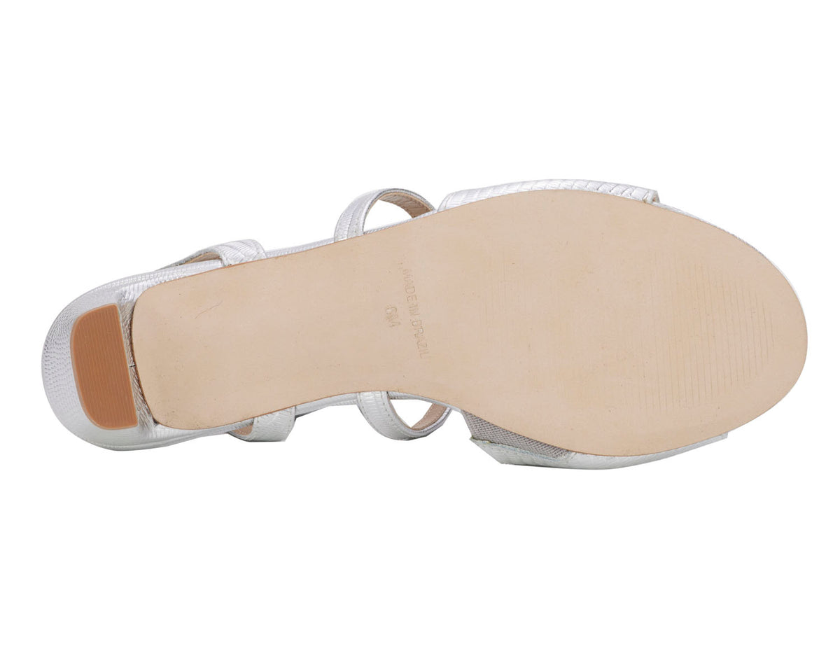 #Color_Silver Lizard Print Leather