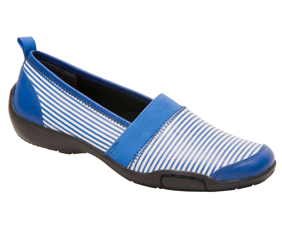 #Color_Blue/White Stripe Leather