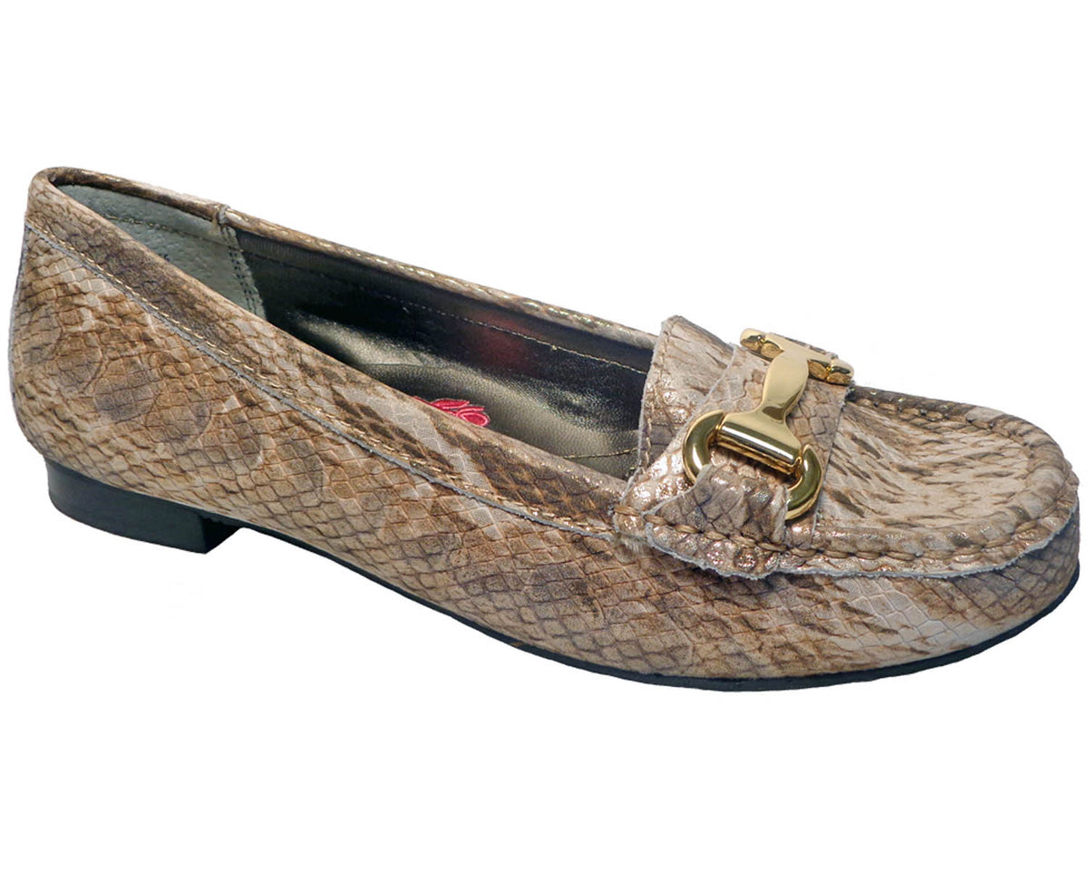 #Color_Gold Snake Print Leather