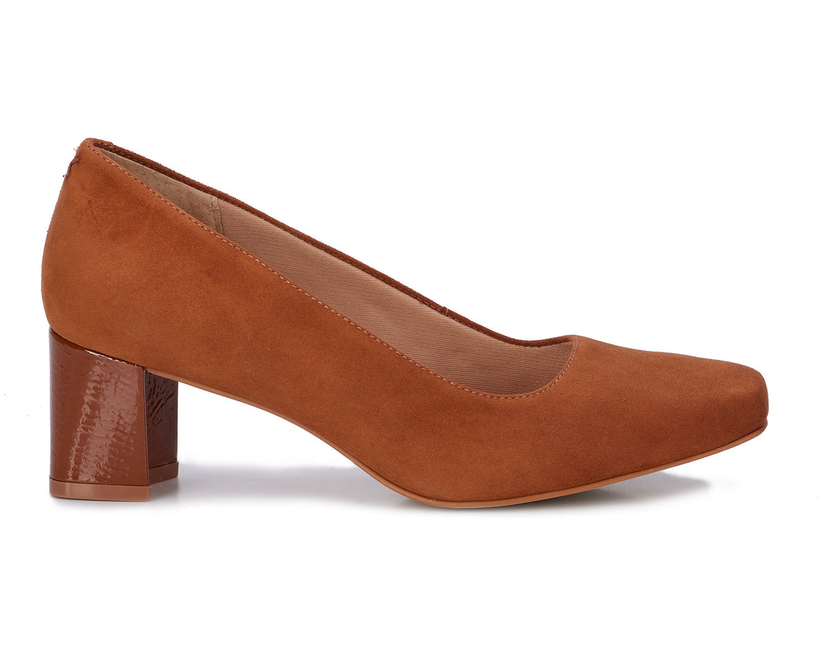 #Color_Tan Suede/Patent Leather