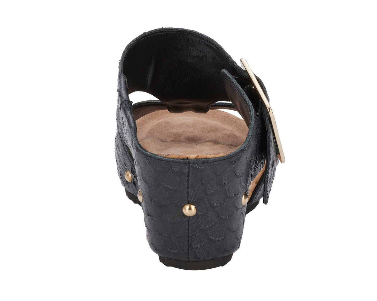 #Color_Black Rustic Snake Print Leather