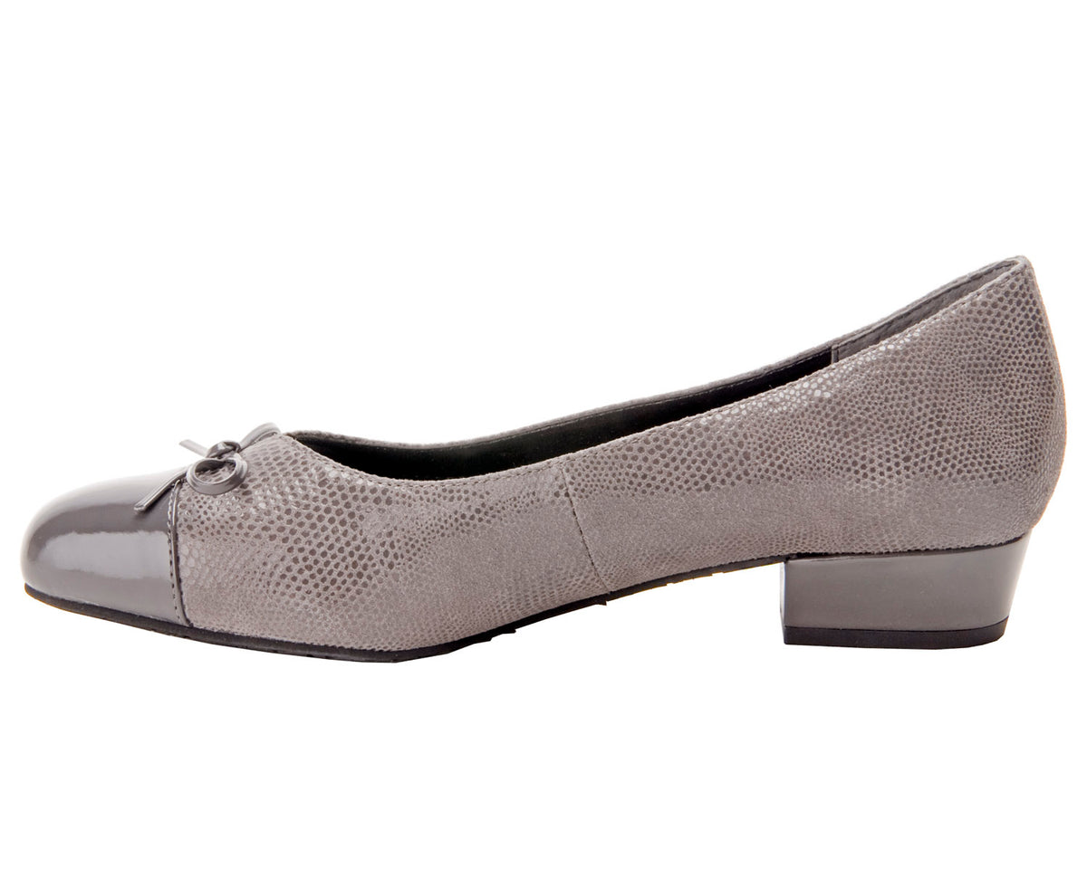 #Color_Grey Lizard Print Leather