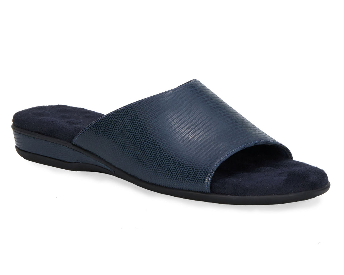 #Color_Navy Lizard Print Patent Leather