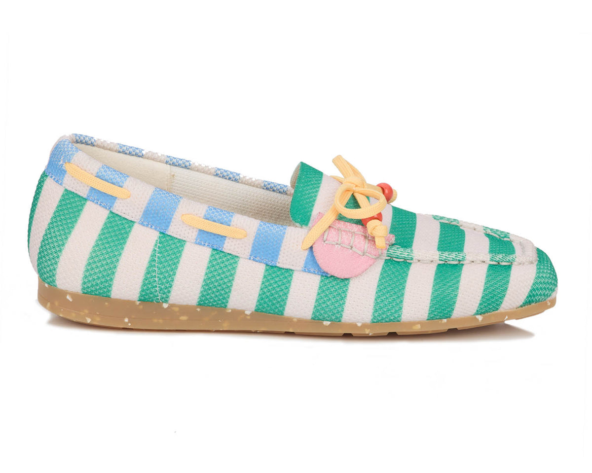 #Color_Green Stripe Multi Knit