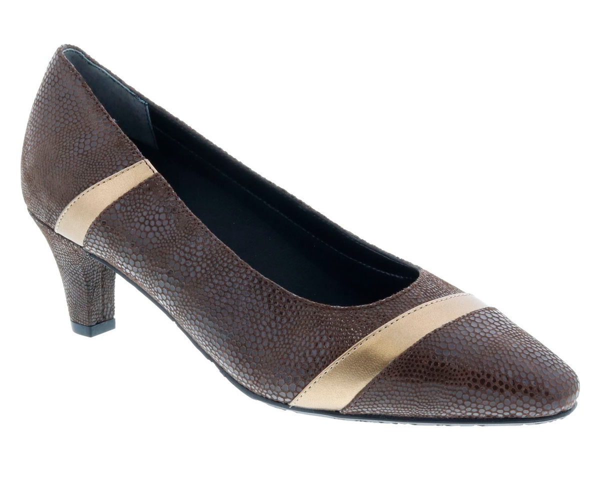 #Color_Brown/Bronze Lizard Print Leather