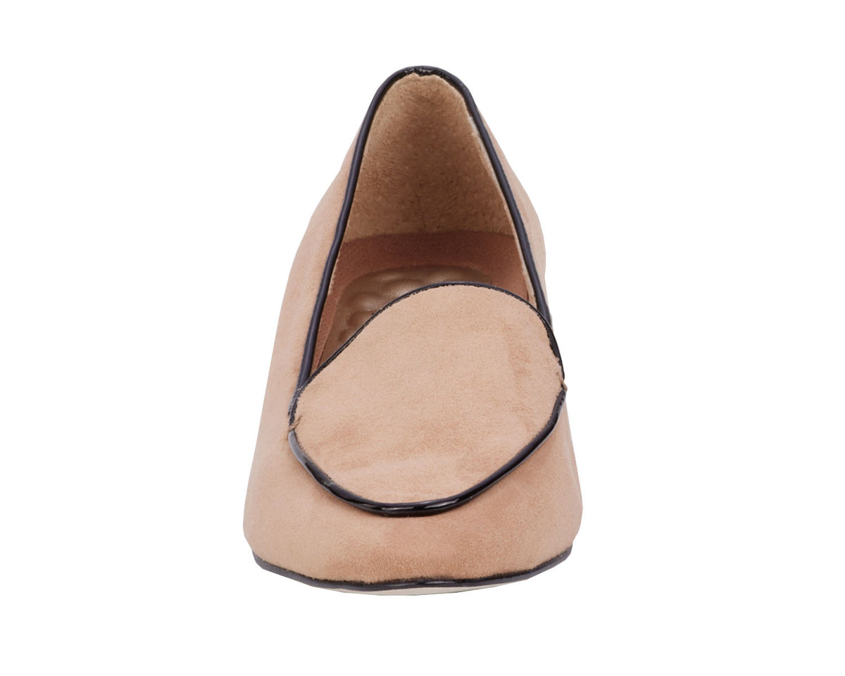 #Color_Nude Suede/Black Patent
