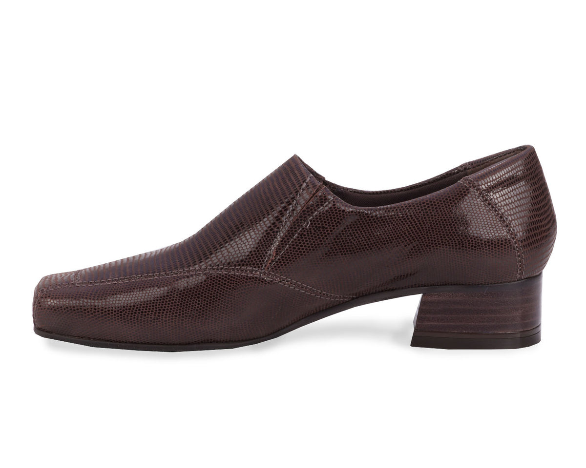 #Color_Brown Lizard Print Leather