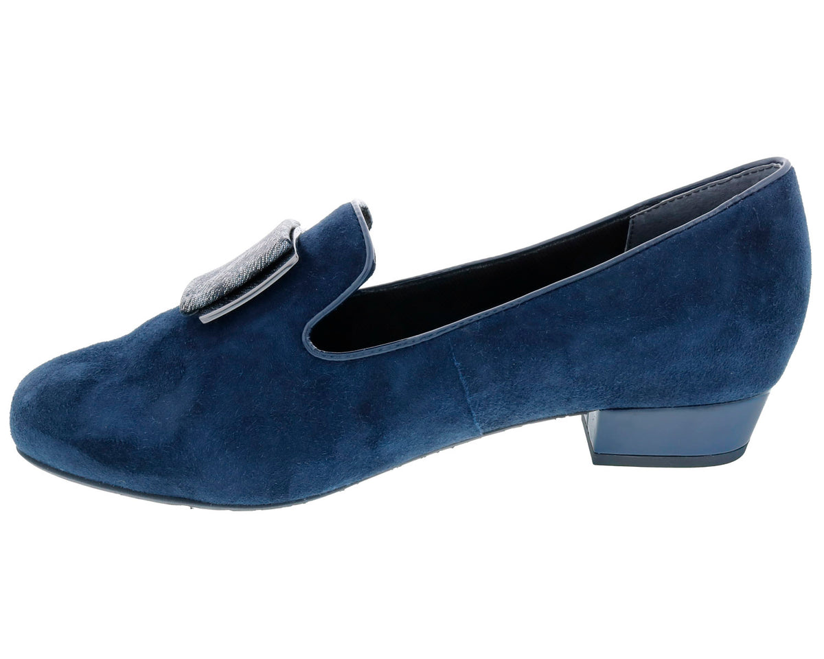 #Color_Navy Suede Leather