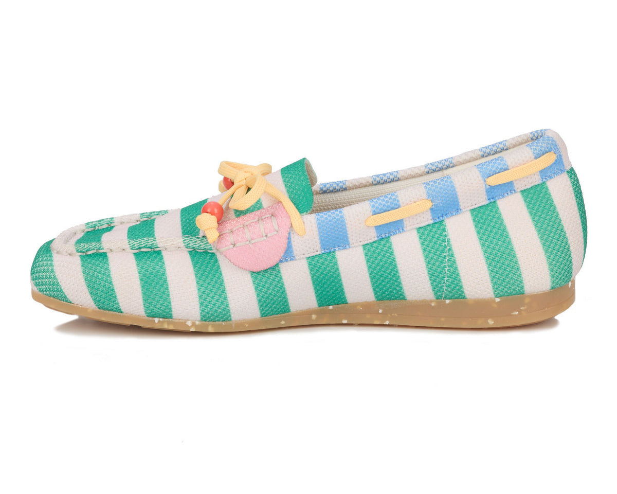 #Color_Green Stripe Multi Knit