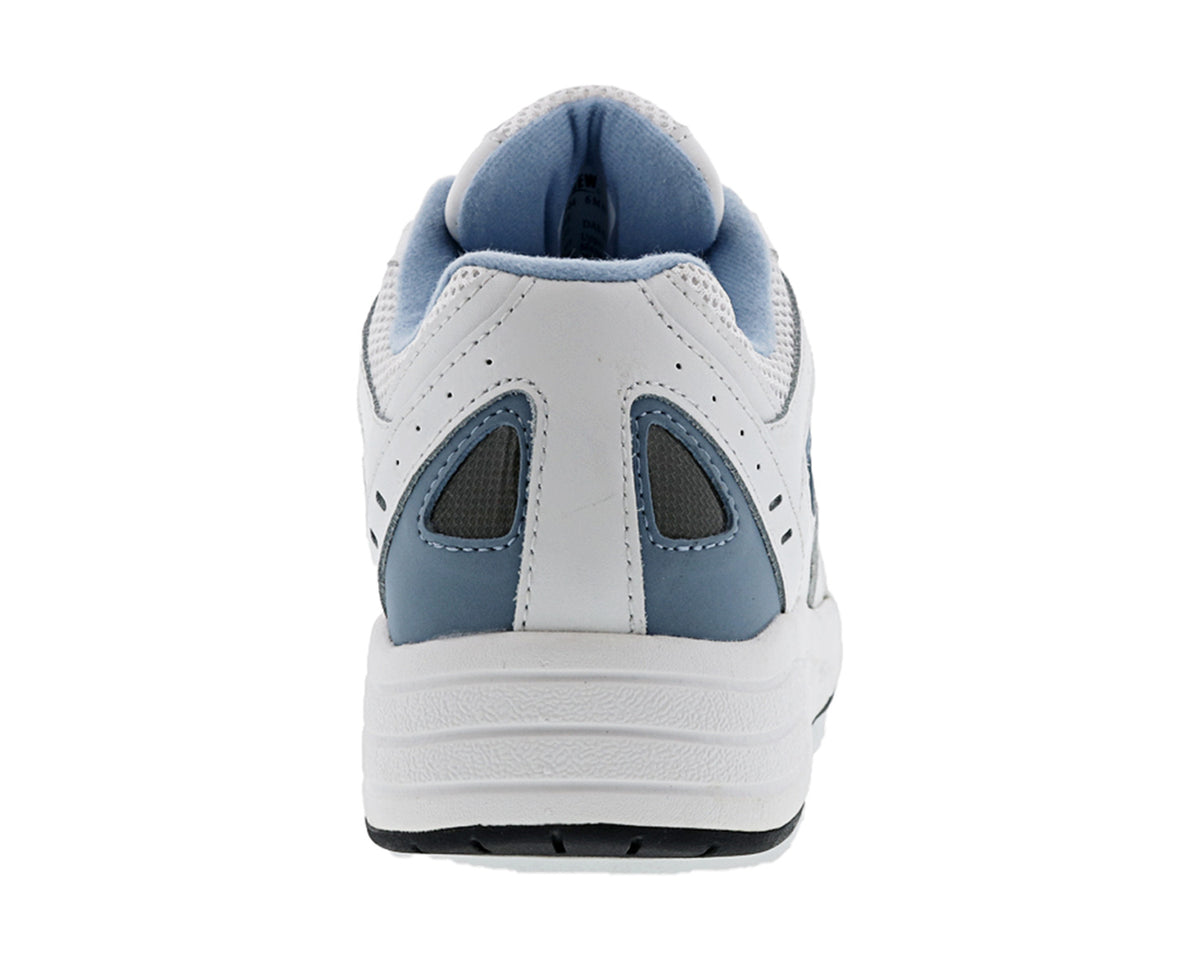 #Color_White Blue Leather / White Mesh