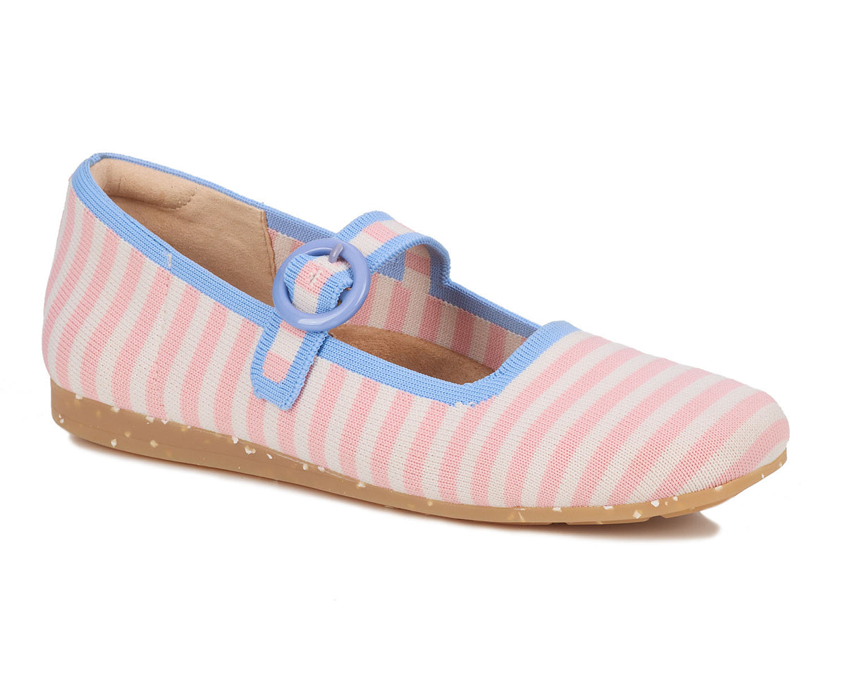 #Color_Pink Stripe Multi Knit