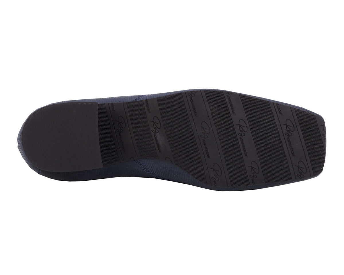 #Color_Navy Lizard Print Leather