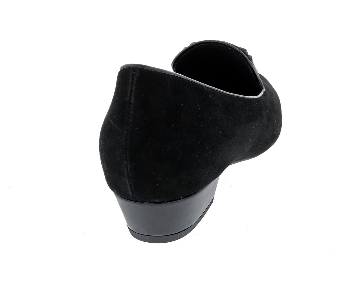#Color_Black Suede Leather