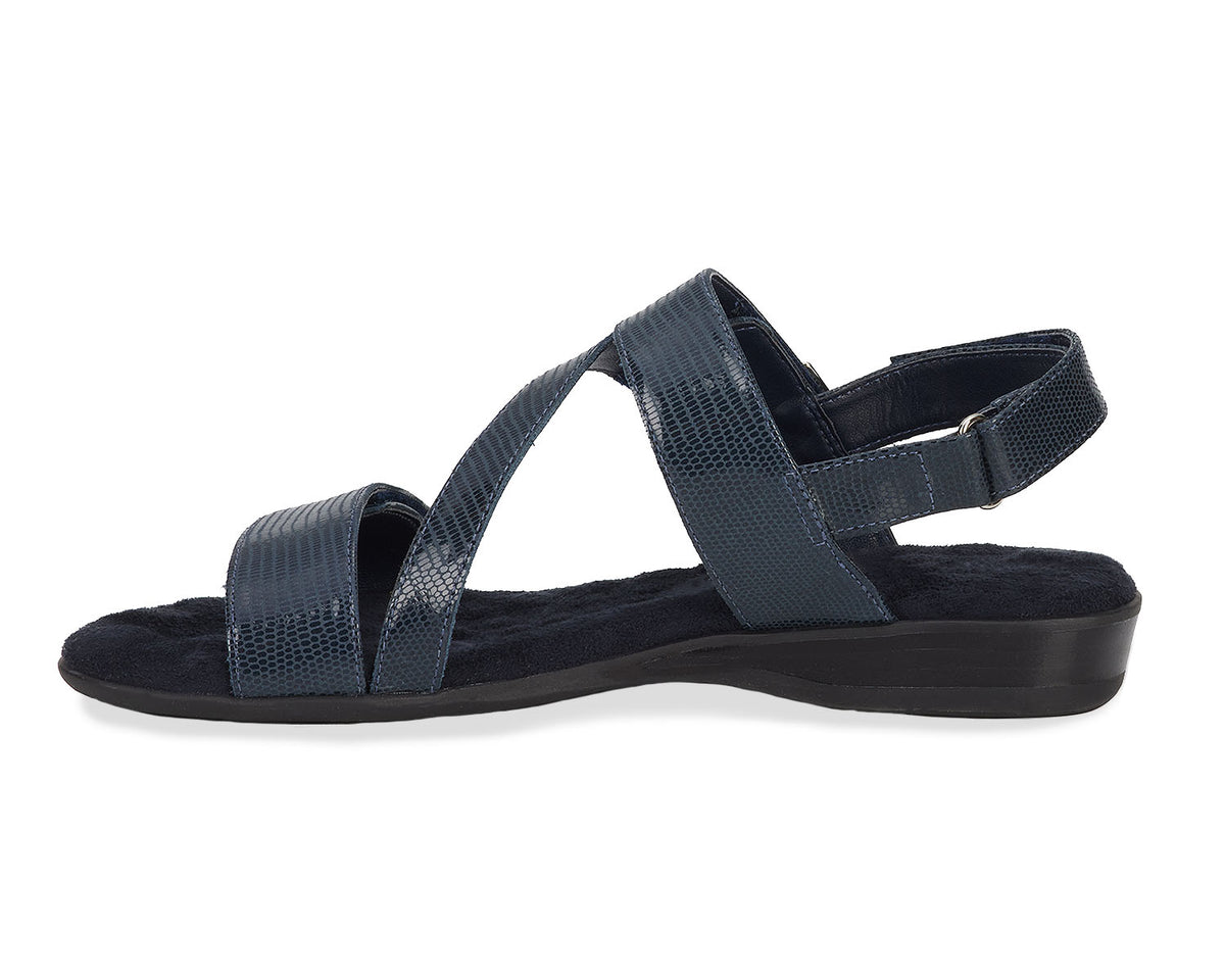 #Color_Navy Lizard Print Patent Leather