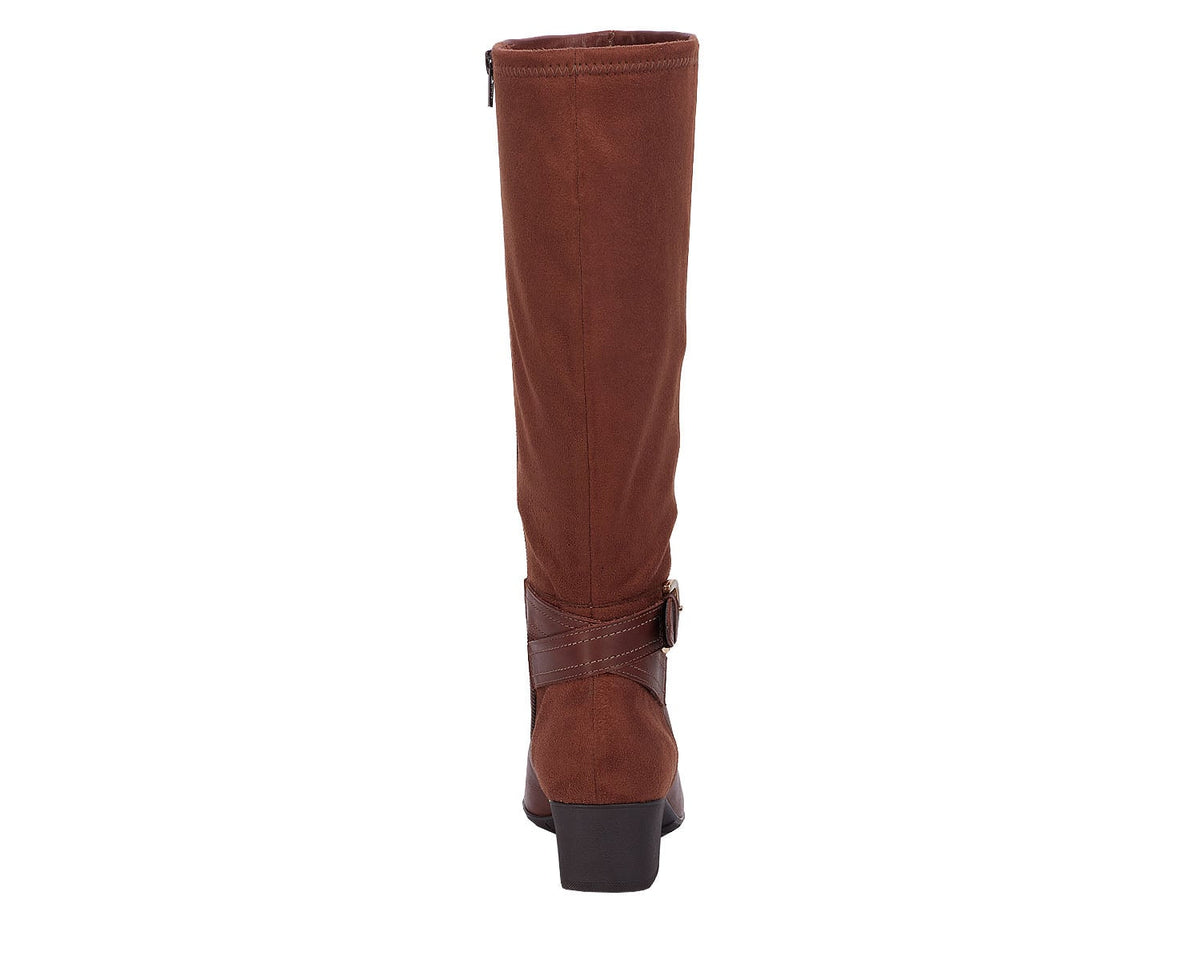 #Color_Tobacco Leather/ Stretch Suede Fabric