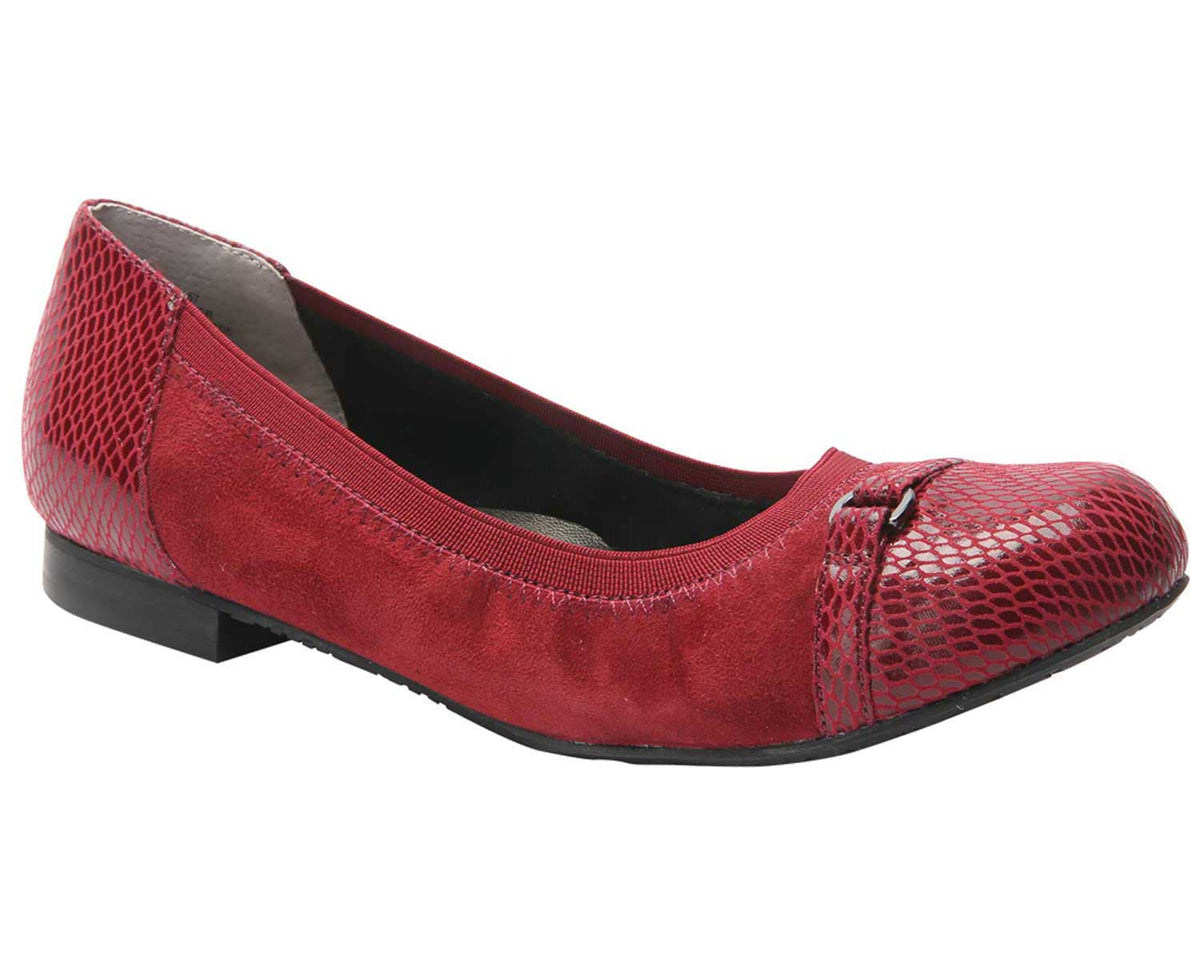 #Color_Wine Suede/Snake Print Leather