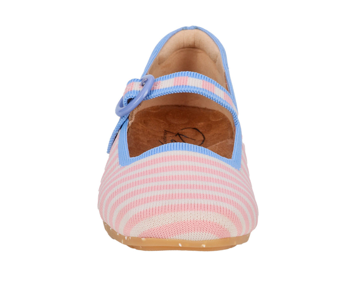 #Color_Pink Stripe Multi Knit
