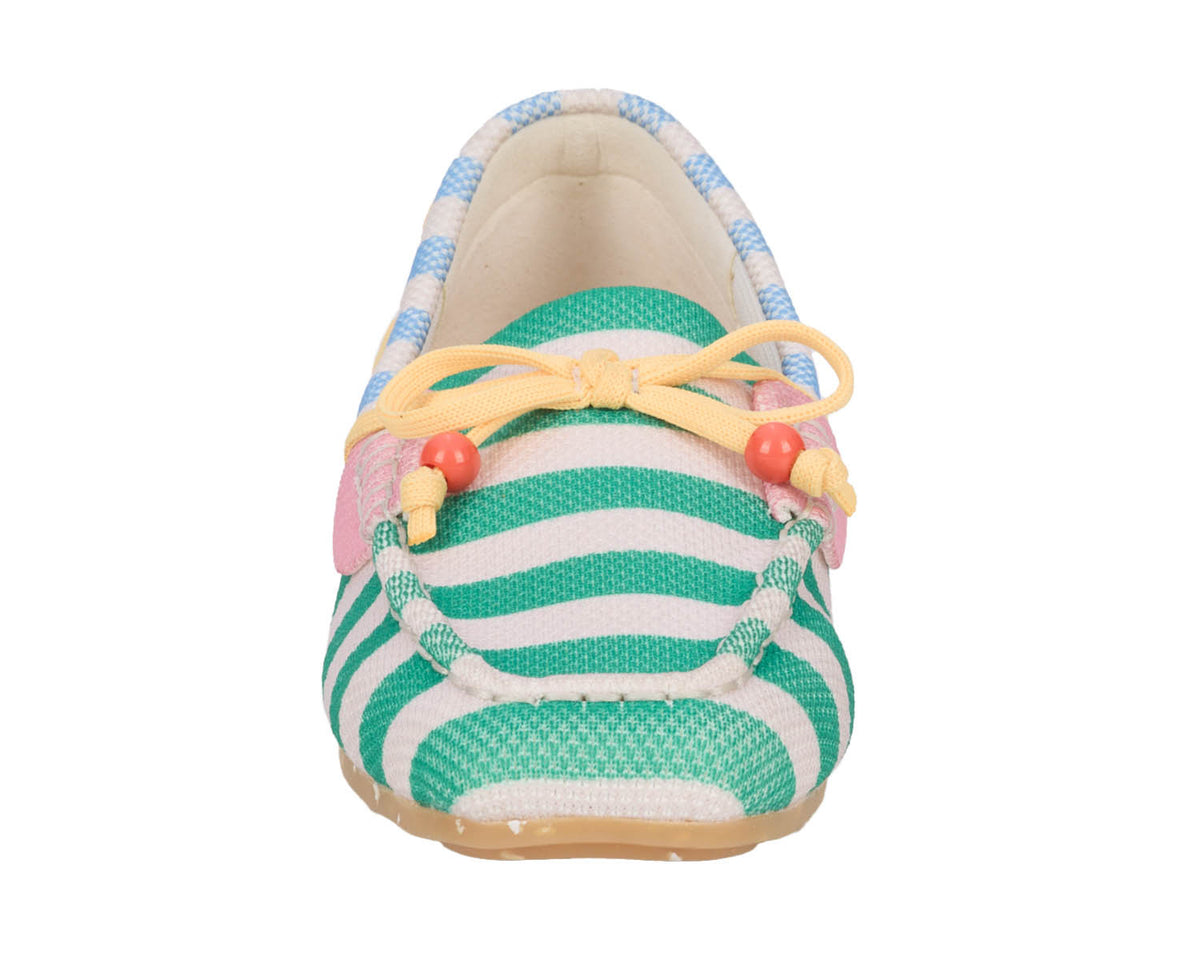 #Color_Green Stripe Multi Knit