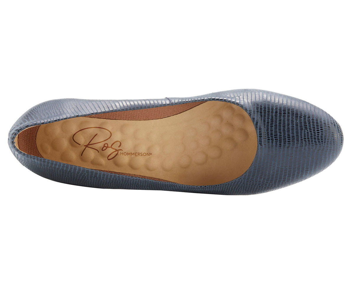#Color_Navy Lizard Print Leather