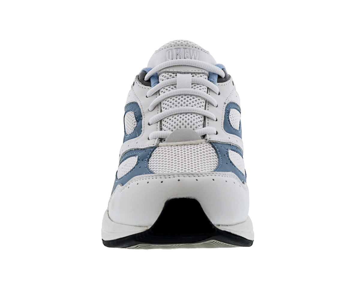 #Color_White Blue Leather / White Mesh