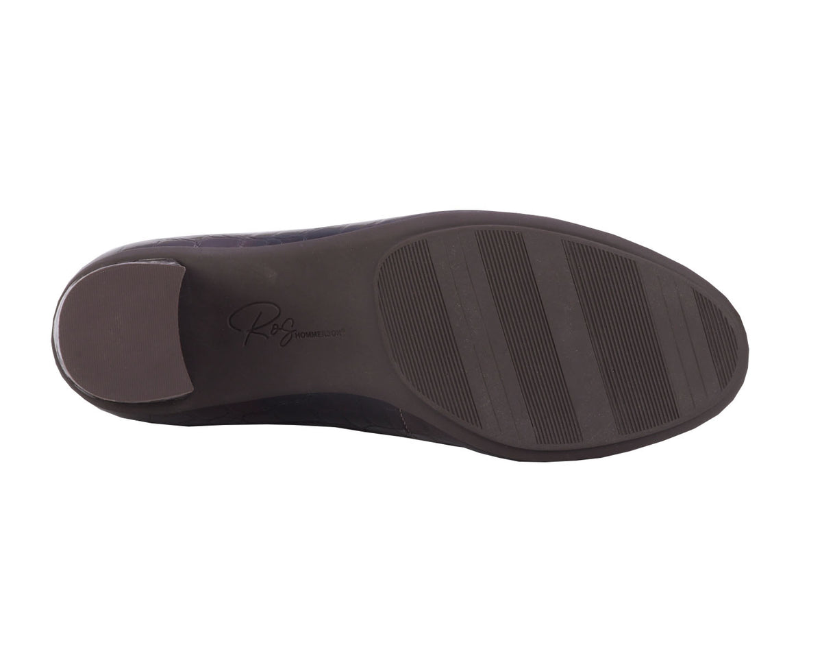 #Color_Brown Croc Patent Leather