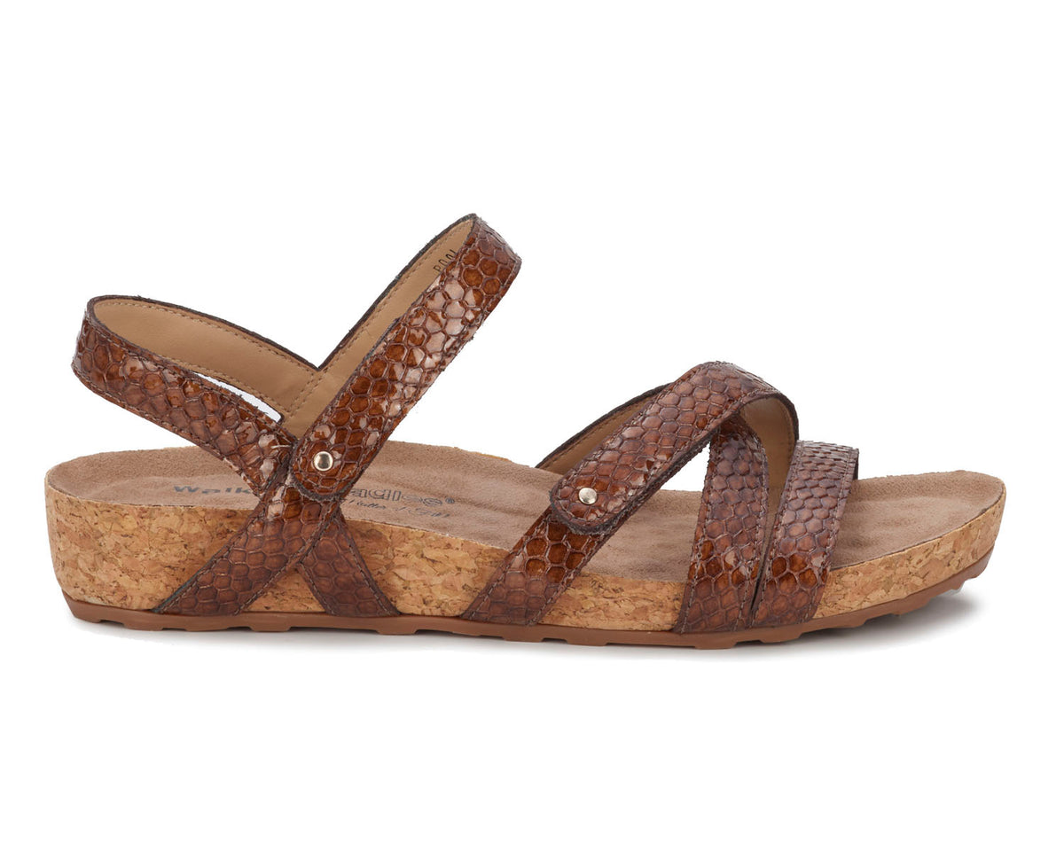 #Color_Nutmeg Snake Print Patent