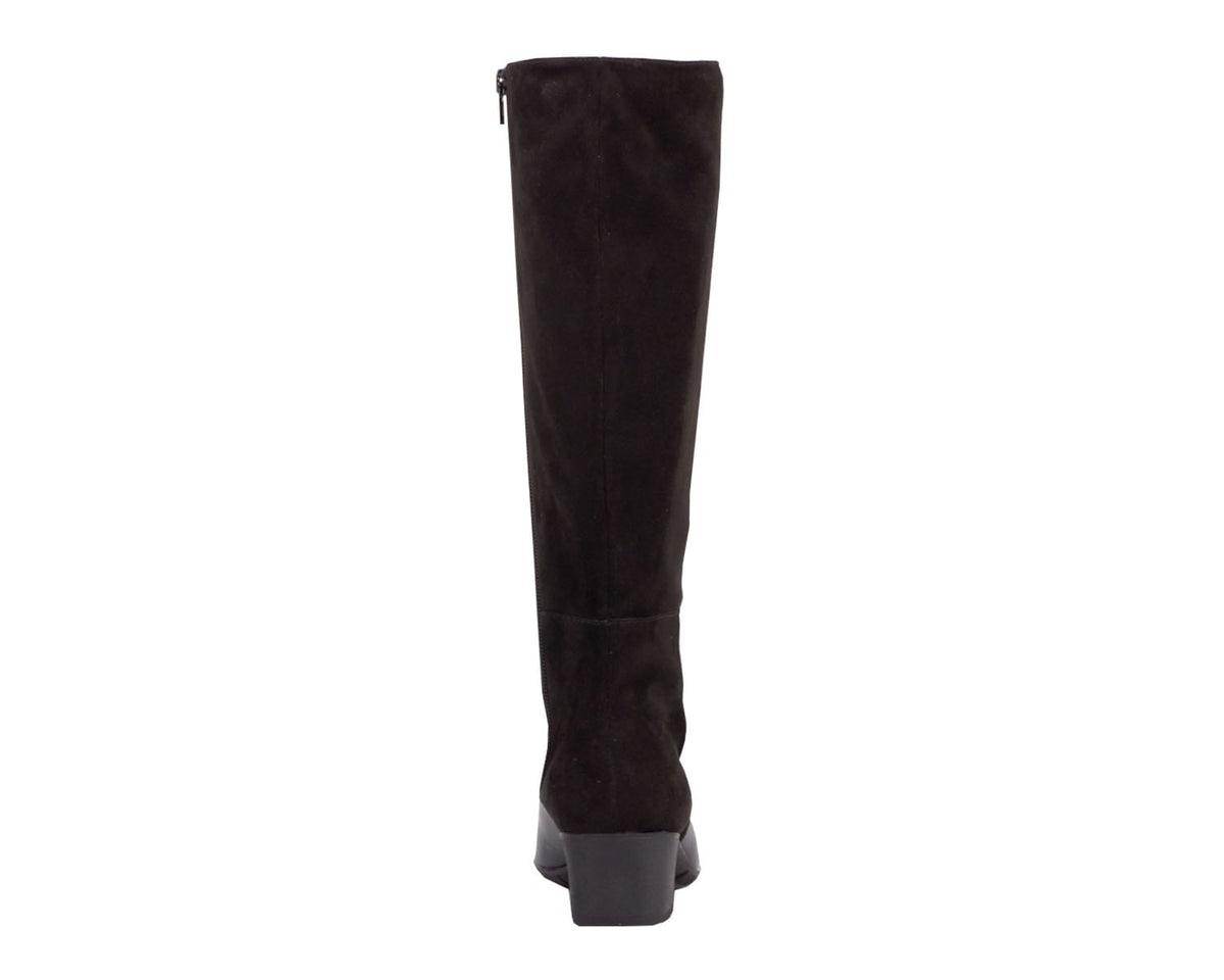 #Color_Black Leather/ Stretch Suede Fabric