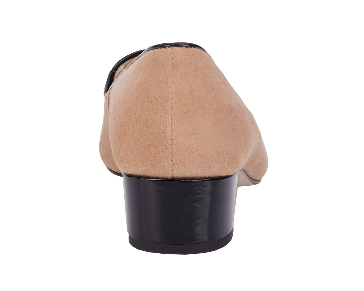 #Color_Nude Suede/Black Patent