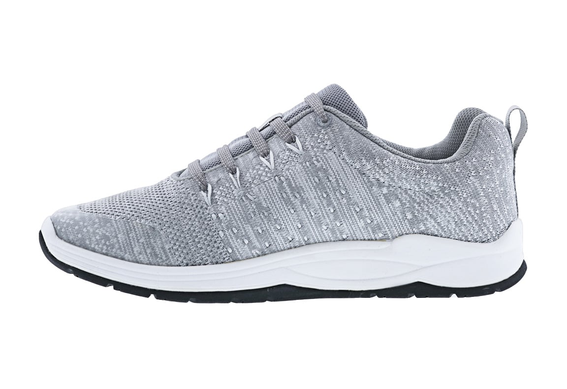 #Color_Grey/White Stretch Knit Fabric