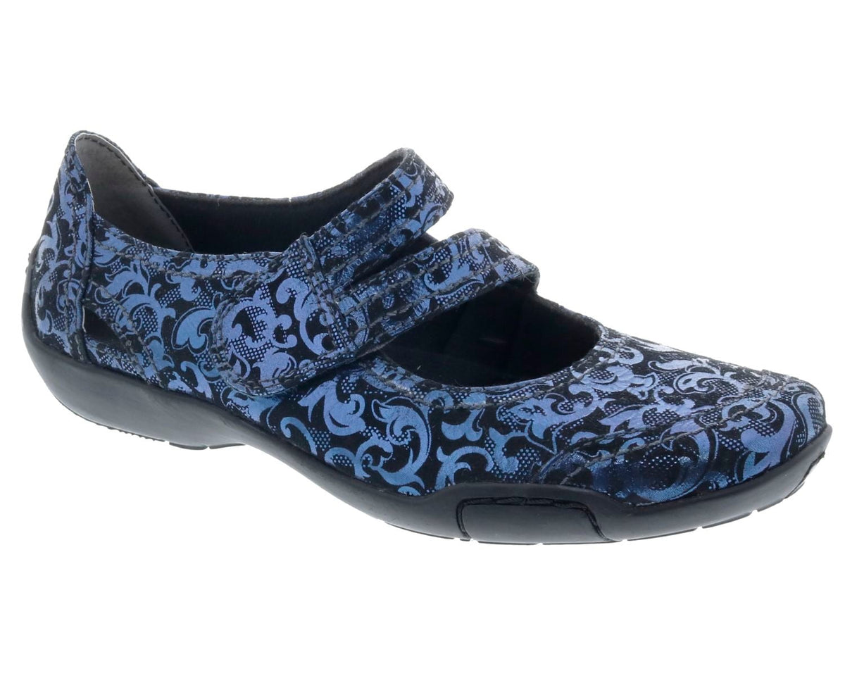 #Color_Blue Jacquard Leather
