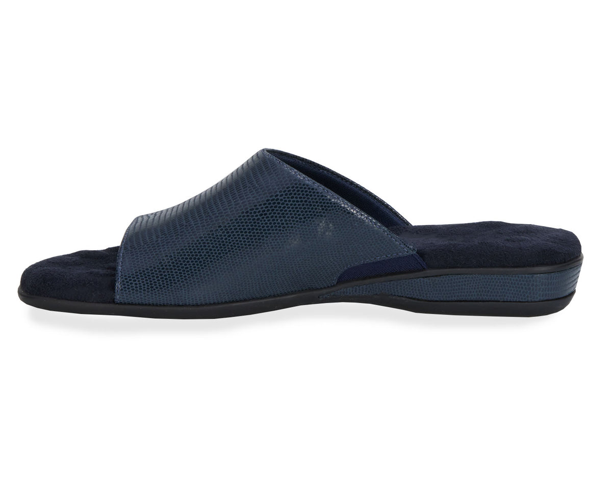 #Color_Navy Lizard Print Patent Leather