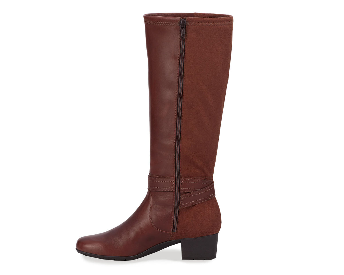 #Color_Tobacco Leather/ Stretch Suede Fabric