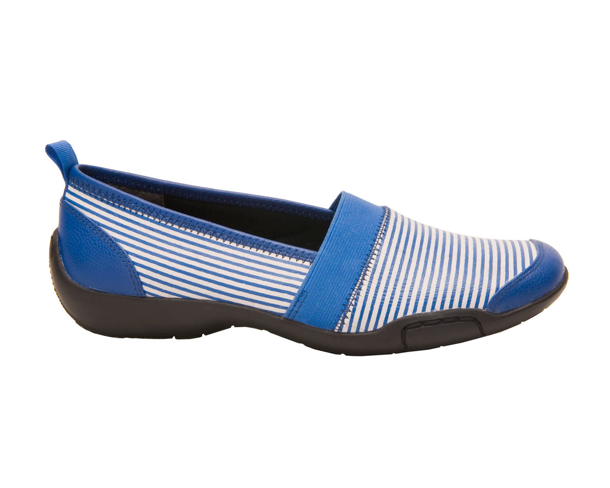 #Color_Blue/White Stripe Leather